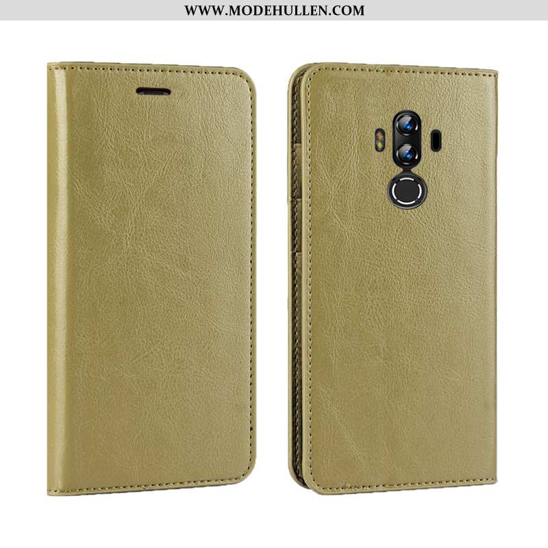 Hülle Huawei Mate 10 Pro Echt Leder Leder Schutzhülle Handy Luxus Business High-end Gold