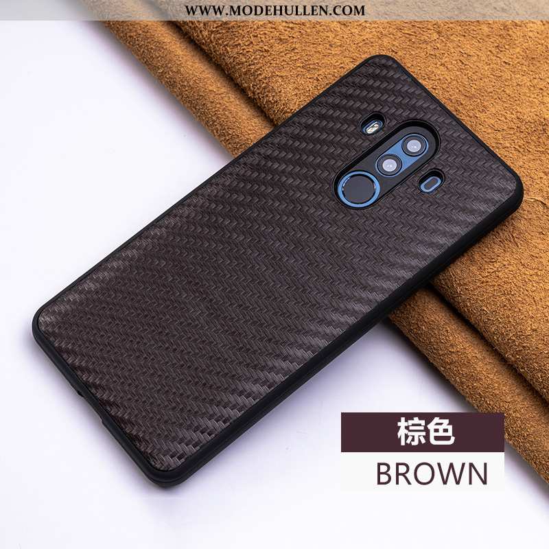 Hülle Huawei Mate 10 Pro Leder Muster Handy Trend Rot High-end Echt Leder Rote