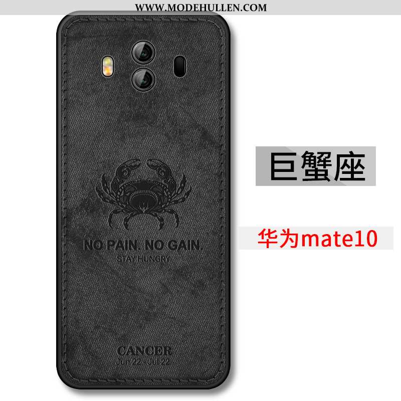 Hülle Huawei Mate 10 Silikon Nubuck Anti-sturz Case Konstellation Dünne Alles Inklusive Schwarz