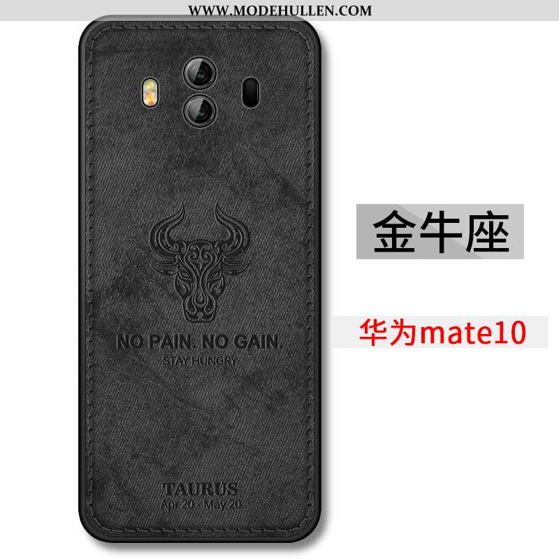 Hülle Huawei Mate 10 Silikon Nubuck Anti-sturz Case Konstellation Dünne Alles Inklusive Schwarz