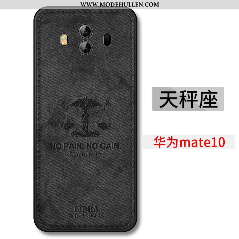 Hülle Huawei Mate 10 Silikon Nubuck Anti-sturz Case Konstellation Dünne Alles Inklusive Schwarz