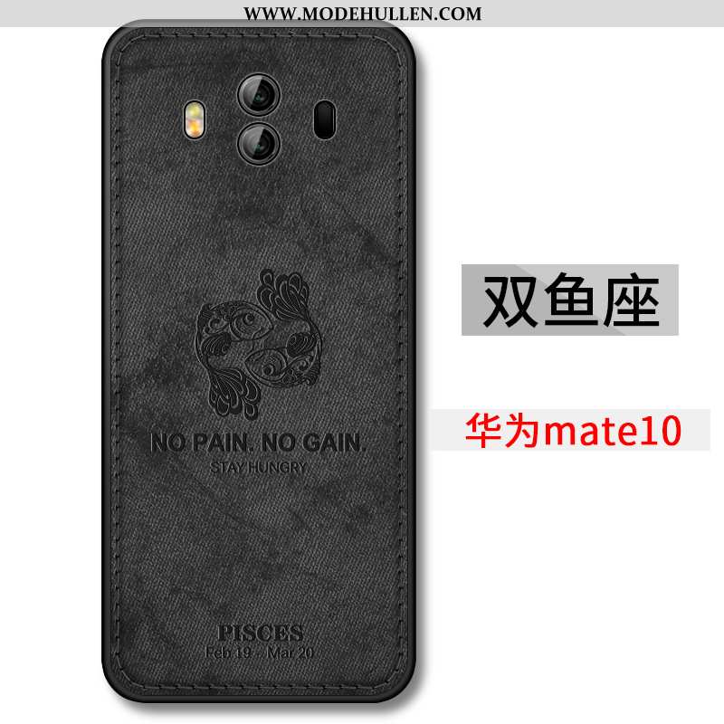 Hülle Huawei Mate 10 Silikon Nubuck Anti-sturz Case Konstellation Dünne Alles Inklusive Schwarz