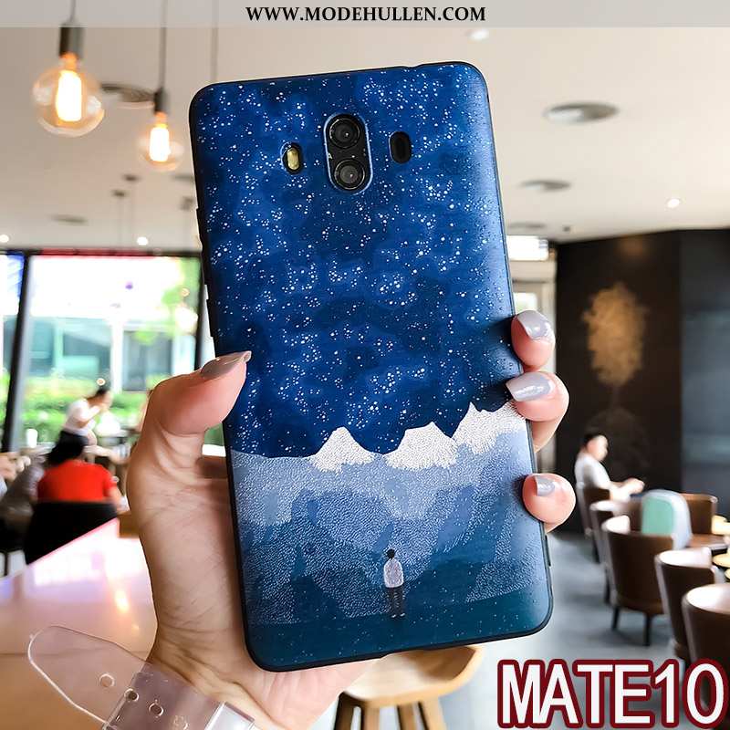 Hülle Huawei Mate 10 Trend Weiche Hängende Verzierungen Liebhaber Anti-sturz Blau Case