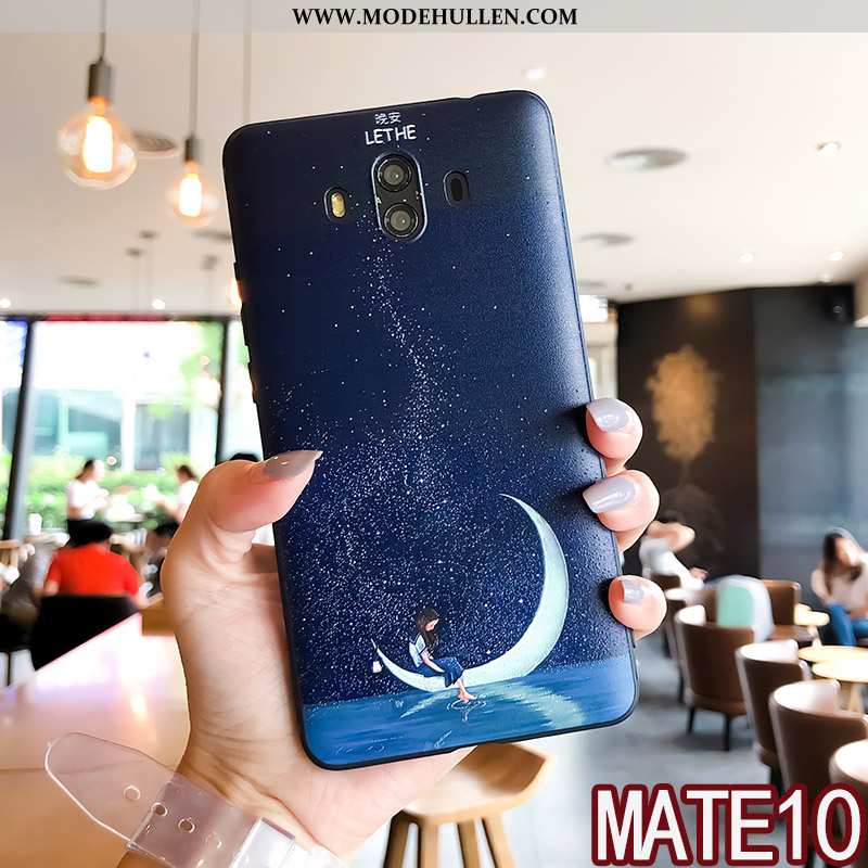 Hülle Huawei Mate 10 Trend Weiche Hängende Verzierungen Liebhaber Anti-sturz Blau Case