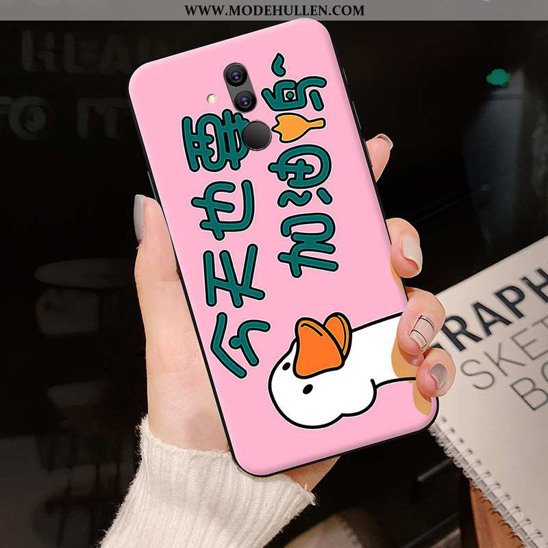 Hülle Huawei Mate 20 Lite Kreativ Karikatur Nubuck Rosa Silikon Persönlichkeit