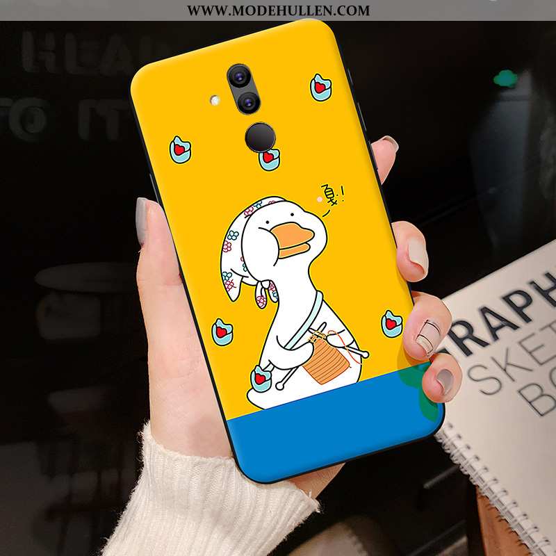 Hülle Huawei Mate 20 Lite Kreativ Karikatur Nubuck Rosa Silikon Persönlichkeit