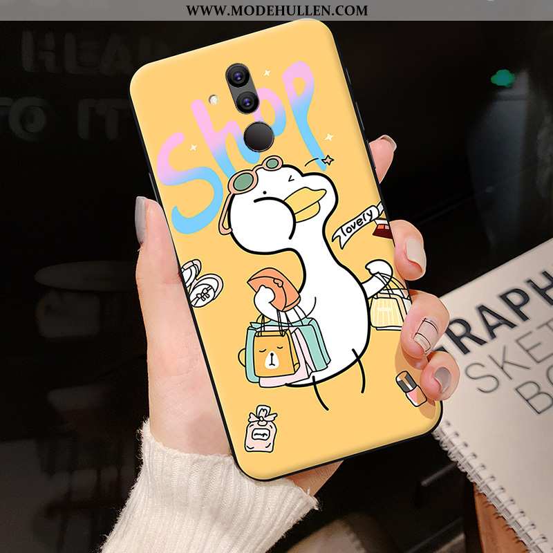 Hülle Huawei Mate 20 Lite Kreativ Karikatur Nubuck Rosa Silikon Persönlichkeit