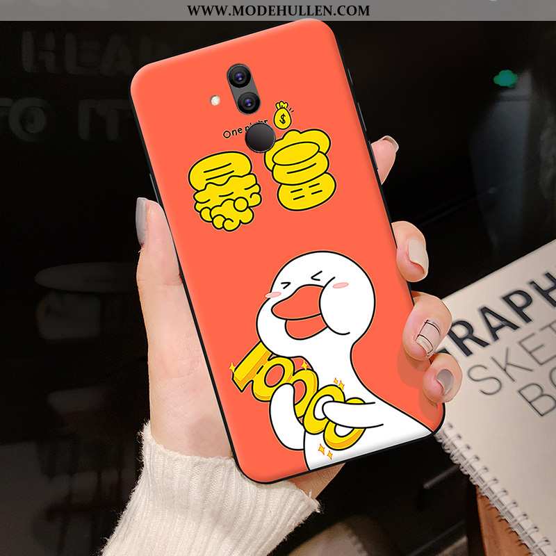 Hülle Huawei Mate 20 Lite Kreativ Karikatur Nubuck Rosa Silikon Persönlichkeit