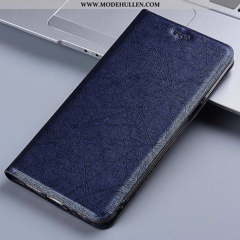 Hülle Huawei Mate 20 Lite Schutz Lederhülle Folio Seide Handy Silikon Case Grün