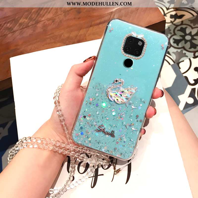 Hülle Huawei Mate 20 Persönlichkeit Trend Strass Schutz Case Treibsand Blau