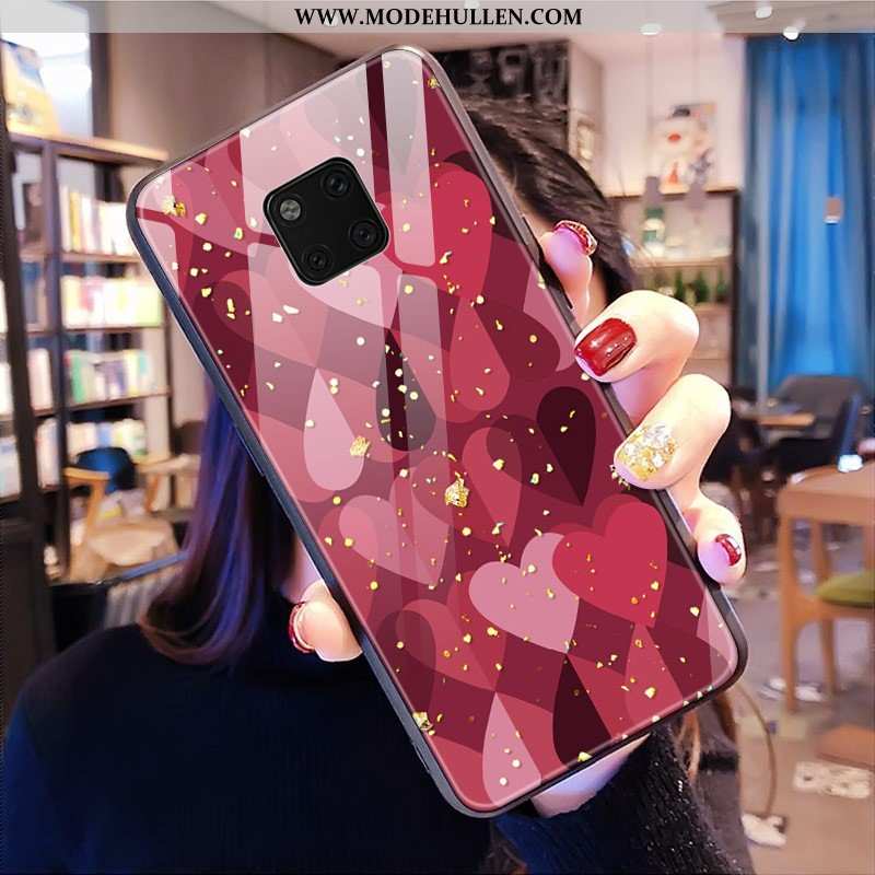 Hülle Huawei Mate 20 Pro Glas Mode Case Pulver Rosa Handy