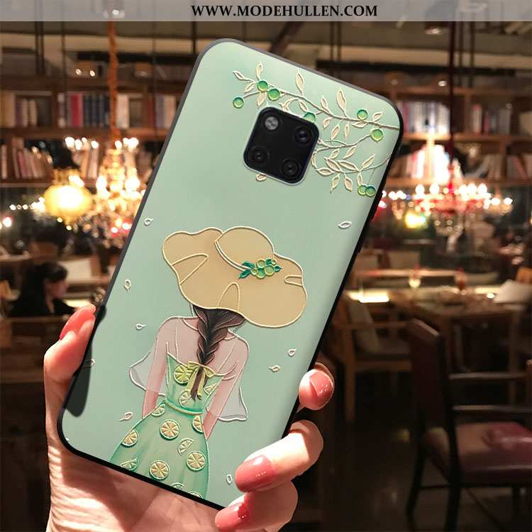 Hülle Huawei Mate 20 Pro Karikatur Schutz Anti-sturz Weiß Nubuck Frisch Weiße