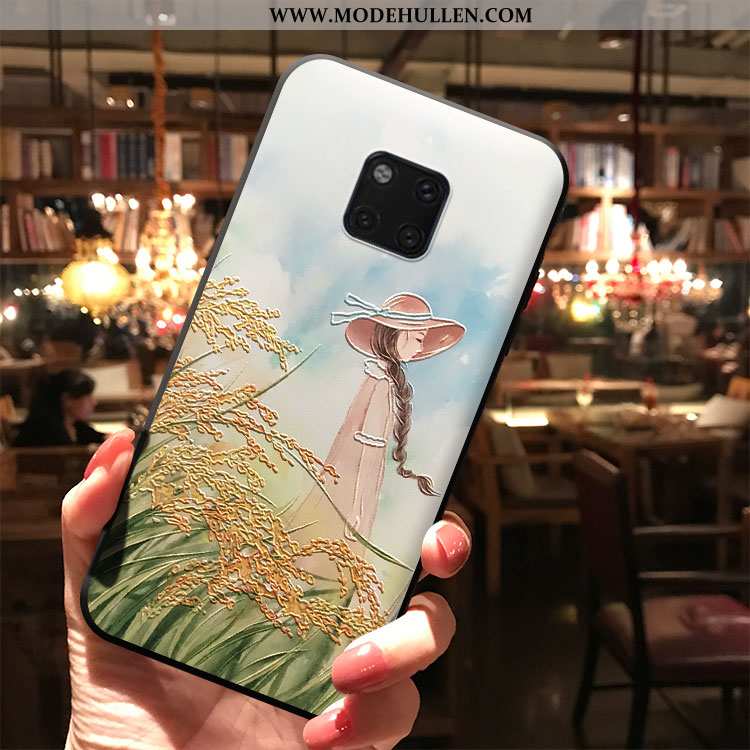 Hülle Huawei Mate 20 Pro Karikatur Schutz Anti-sturz Weiß Nubuck Frisch Weiße