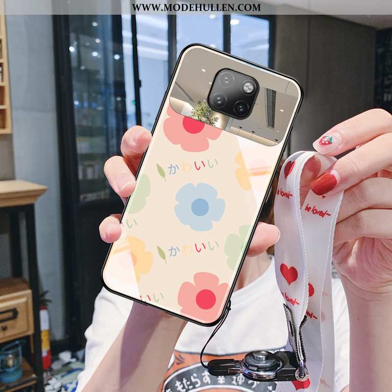 Hülle Huawei Mate 20 Pro Kreativ Trend Spiegel Hängende Verzierungen Glas Netto Rot Persönlichkeit R