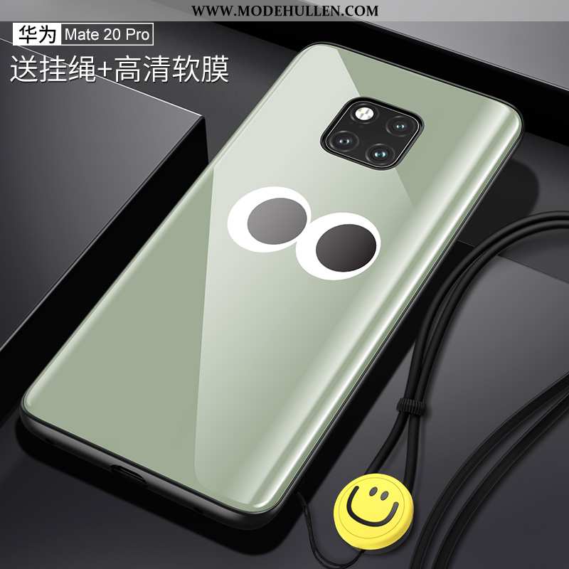 Hülle Huawei Mate 20 Pro Schutz Glas Handy Smiley Anti-sturz Case Persönlichkeit Rosa