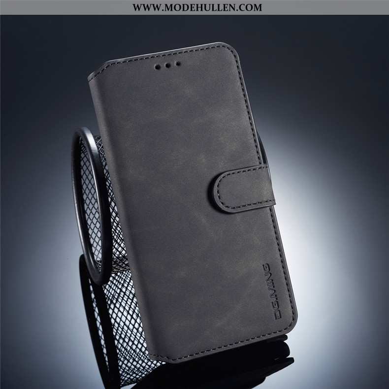 Hülle Huawei Mate 20 Pro Schutz Lederhülle Karte Clamshell Case Grau Weiche