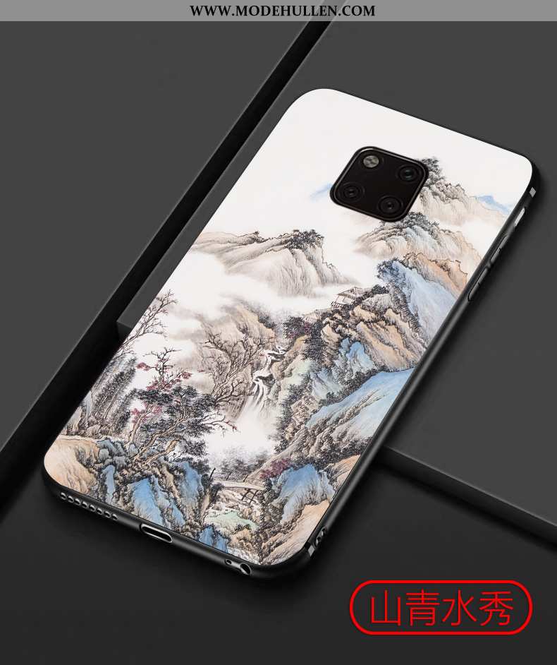 Hülle Huawei Mate 20 Pro Schutz Nubuck Chinesische Art Trend Anti-sturz Kreativ Dünne Weiße