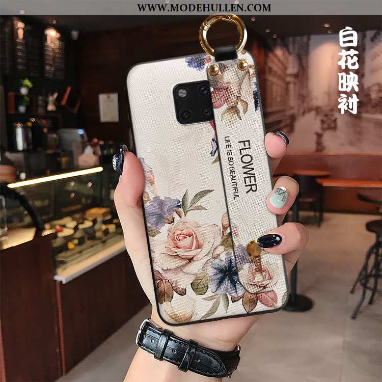 Hülle Huawei Mate 20 Pro Schutz Persönlichkeit Frisch Pfingstrose Case Kreativ Schwarz