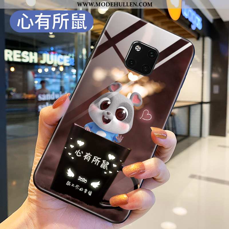 Hülle Huawei Mate 20 Pro Silikon Handy Mini Ratte Silikonglaskarikatur Neu Schwarz