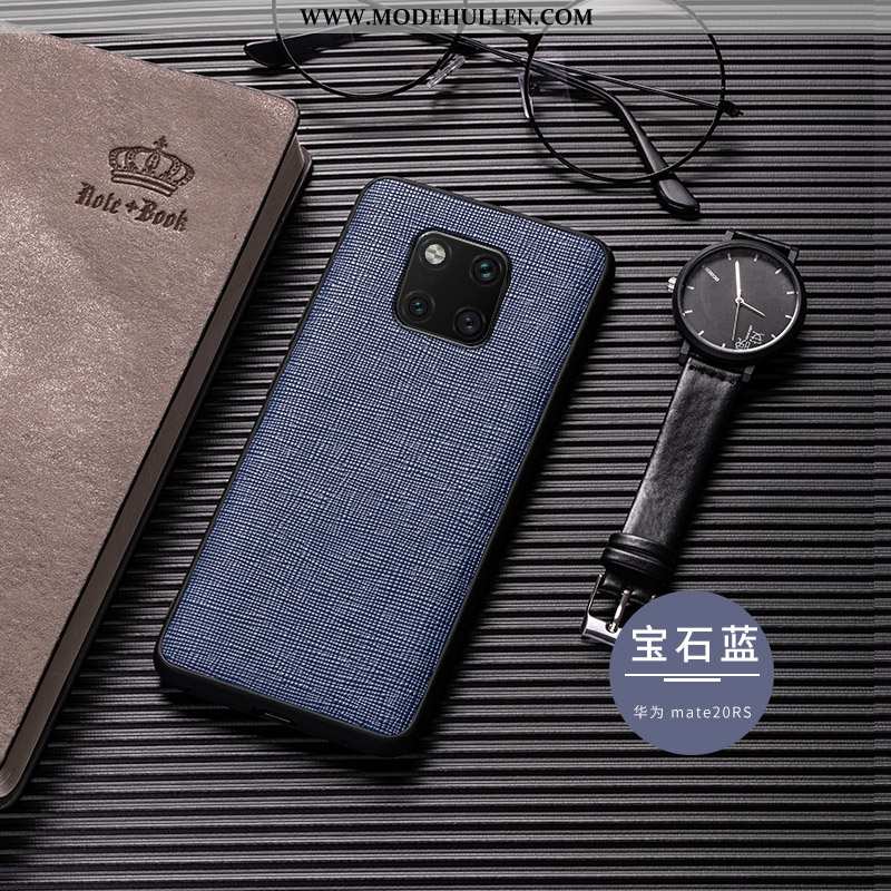 Hülle Huawei Mate 20 Rs Echt Leder Leder Anti-sturz High-end Trend Weiche Schwarz