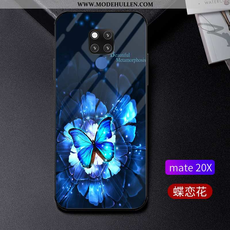 Hülle Huawei Mate 20 Schutz Glas Case Persönlichkeit Kreativ High-end Blau