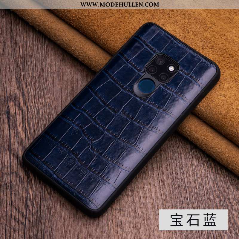 Hülle Huawei Mate 20 X Luxus Echt Leder Leder Lederhülle Schwarz Case