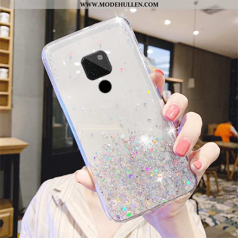 Hülle Huawei Mate 20 X Mode Transparent Case Grün Schutz Handy Netto Rot