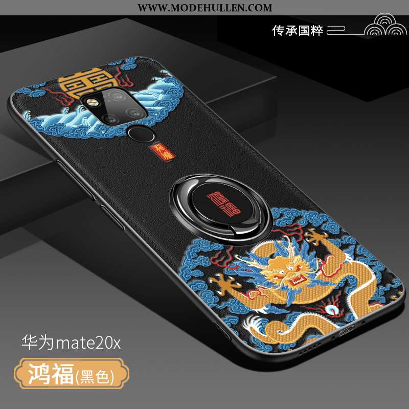 Hülle Huawei Mate 20 X Super Dünne Handy Chinesische Art Silikon Anti-sturz Rote