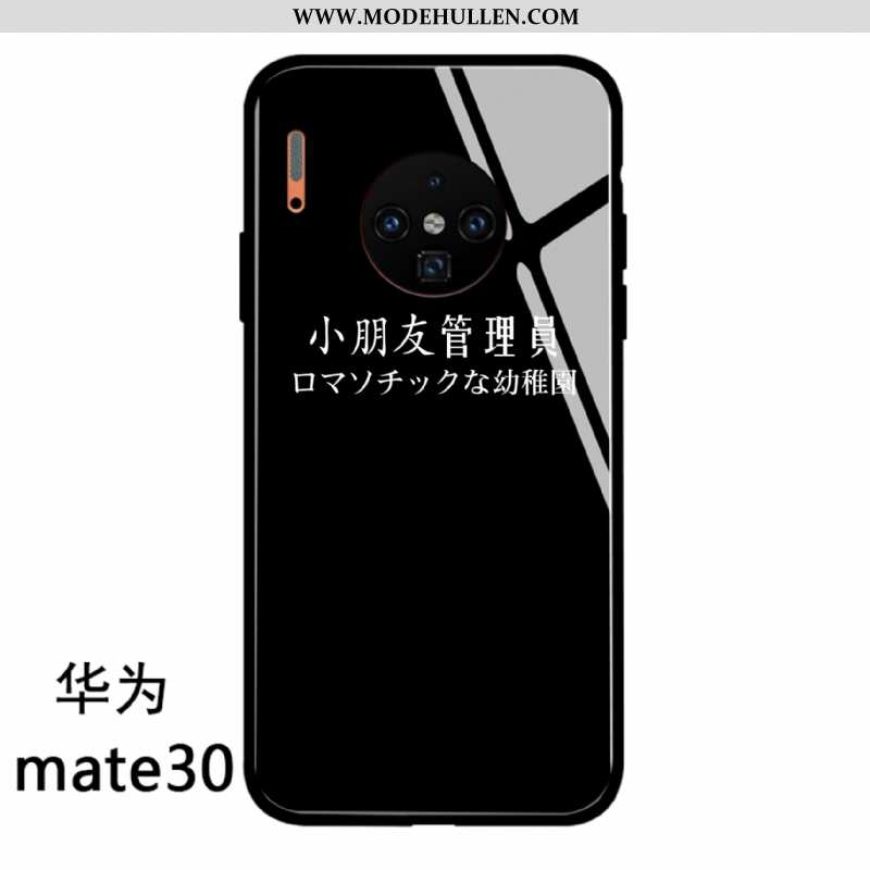 Hülle Huawei Mate 30 Glas Persönlichkeit Mini Case Netto Rot Weiß Anti-sturz Weiße