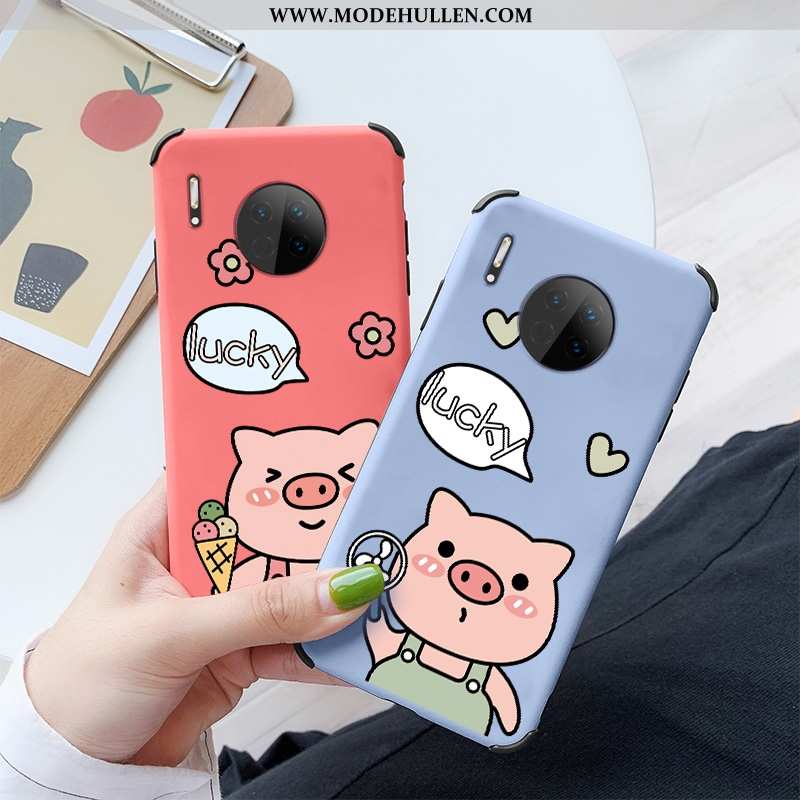 Hülle Huawei Mate 30 Karikatur Trend Mini Case Liebhaber Silikon Blau