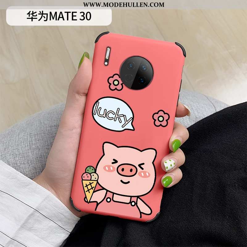 Hülle Huawei Mate 30 Karikatur Trend Mini Case Liebhaber Silikon Blau