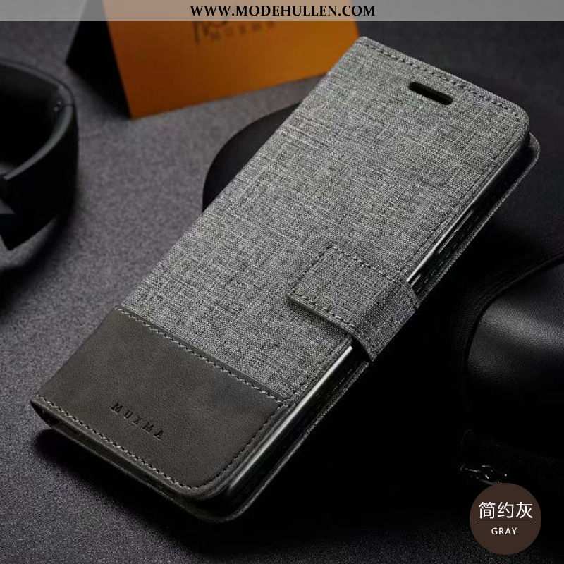 Hülle Huawei Mate 30 Lederhülle Kreativ Leinwand Handy Schutz Schwarz