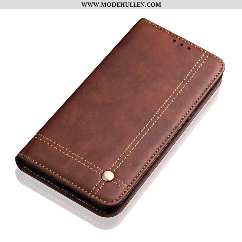 Hülle Huawei Mate 30 Lederhülle Mode Braun Anti-sturz Handy Case Folio