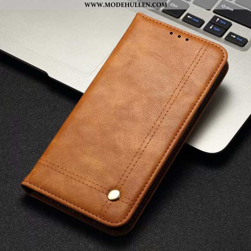 Hülle Huawei Mate 30 Lederhülle Mode Braun Anti-sturz Handy Case Folio