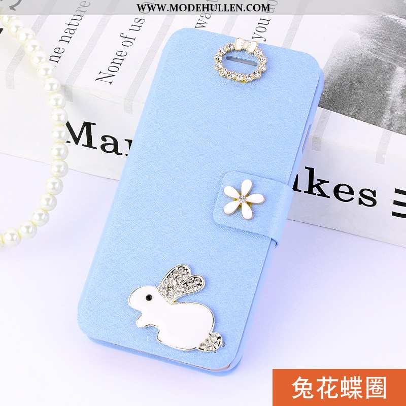 Hülle Huawei Mate 30 Lederhülle Schutz Case Handy Folio Blau