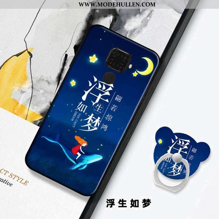 Hülle Huawei Mate 30 Lite Hängende Verzierungen Weiche Handy Einfassung Case Blau