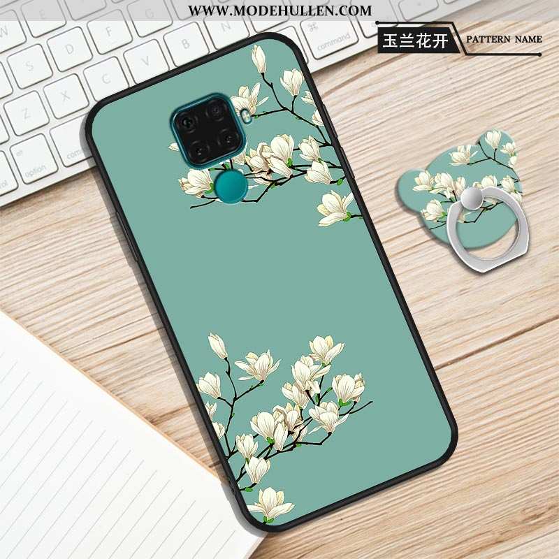 Hülle Huawei Mate 30 Lite Silikon Schutz Einfach Nubuck Einfassung Case Karikatur Lila