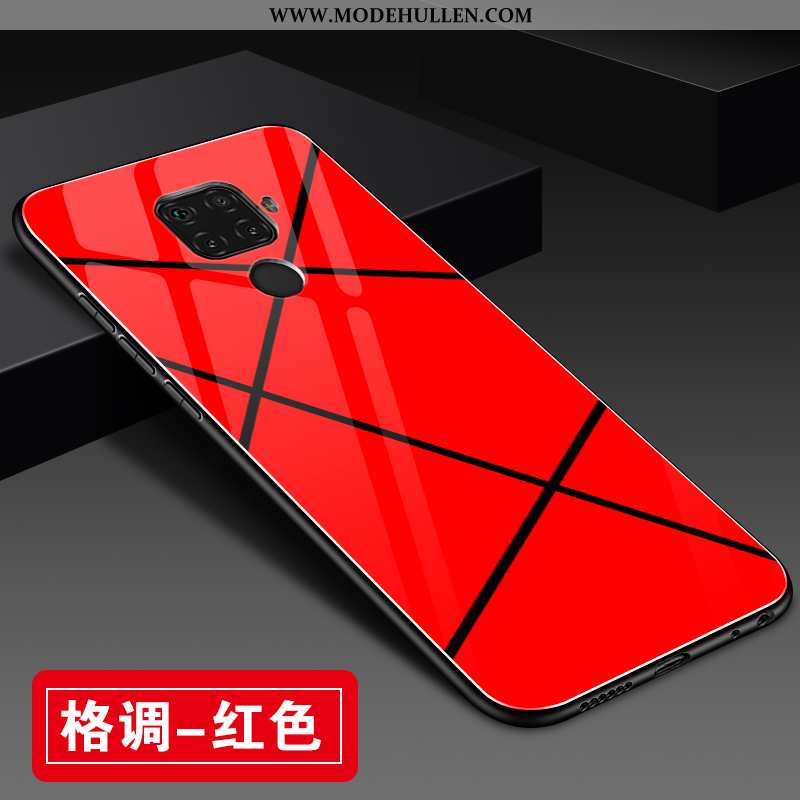 Hülle Huawei Mate 30 Lite Trend Weiche Schutz Mode Einfassung Case Netto Rot Schwarz