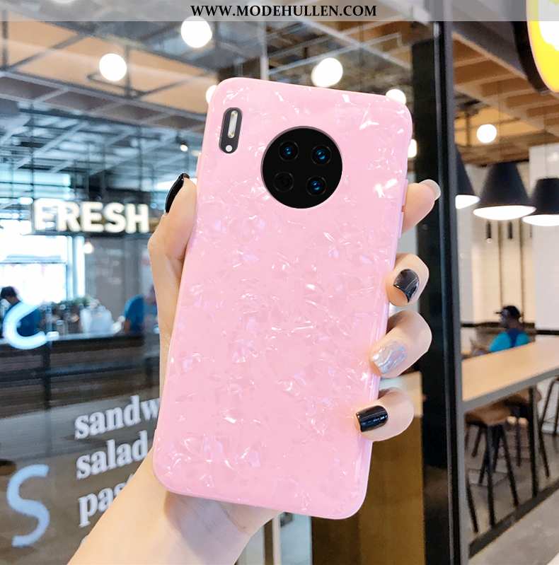 Hülle Huawei Mate 30 Nette Muster Shell Weiß Rosa Handy