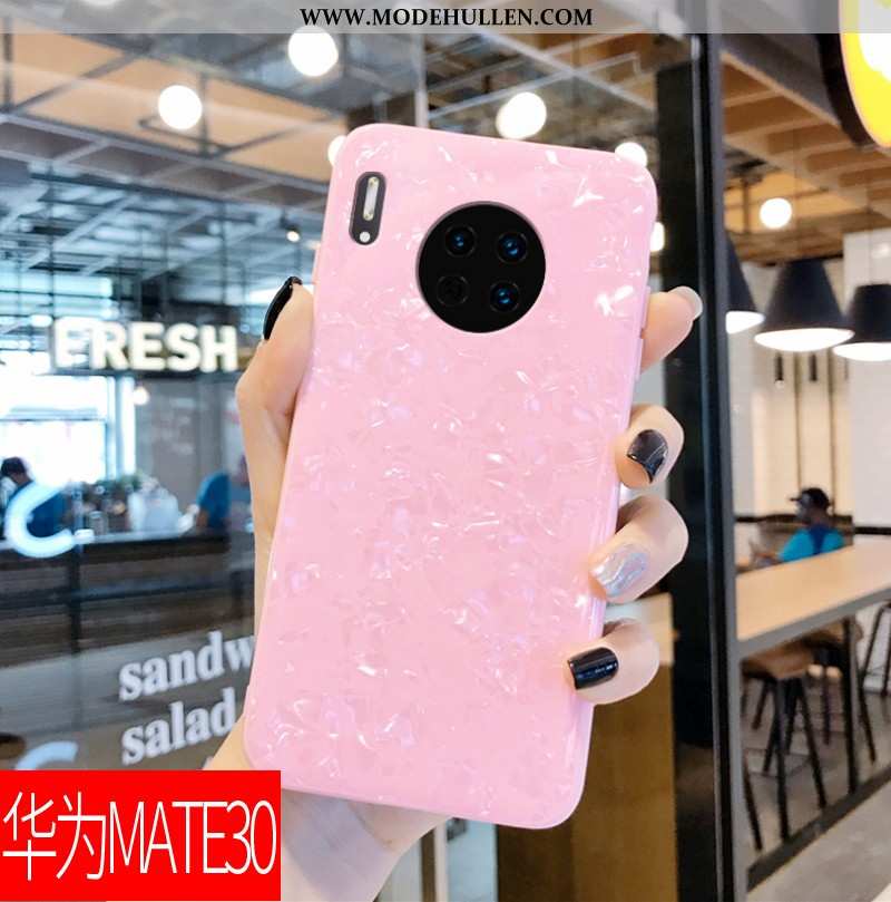 Hülle Huawei Mate 30 Nette Muster Shell Weiß Rosa Handy
