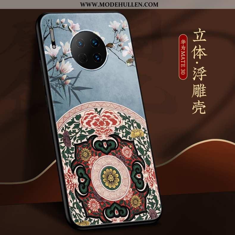 Hülle Huawei Mate 30 Persönlichkeit Kreativ Case High-end Trend Dünne Blau