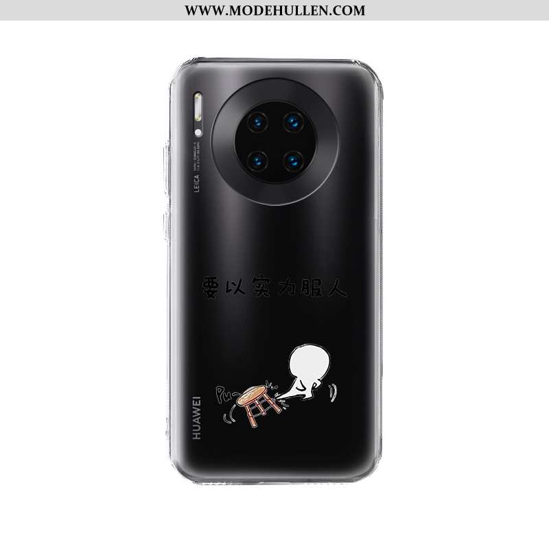 Hülle Huawei Mate 30 Pro Schutz Transparent Handy Neu Anti-sturz Schwarz Case