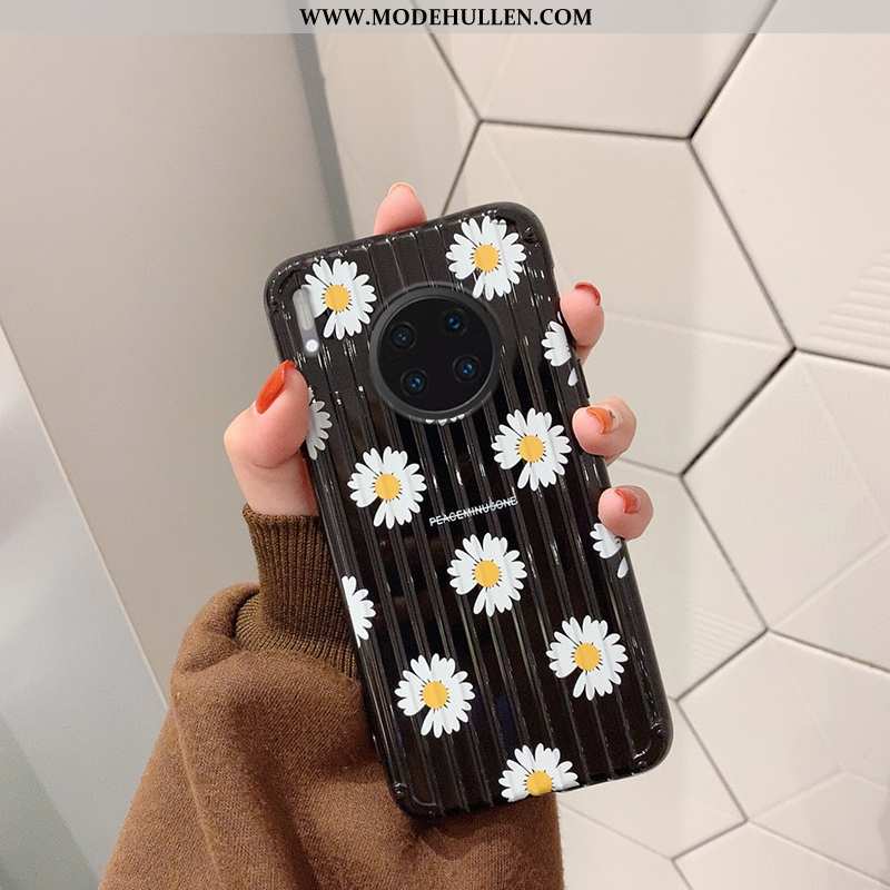 Hülle Huawei Mate 30 Pro Silikon Persönlichkeit Anti-sturz Einfach Blumen Schwarz