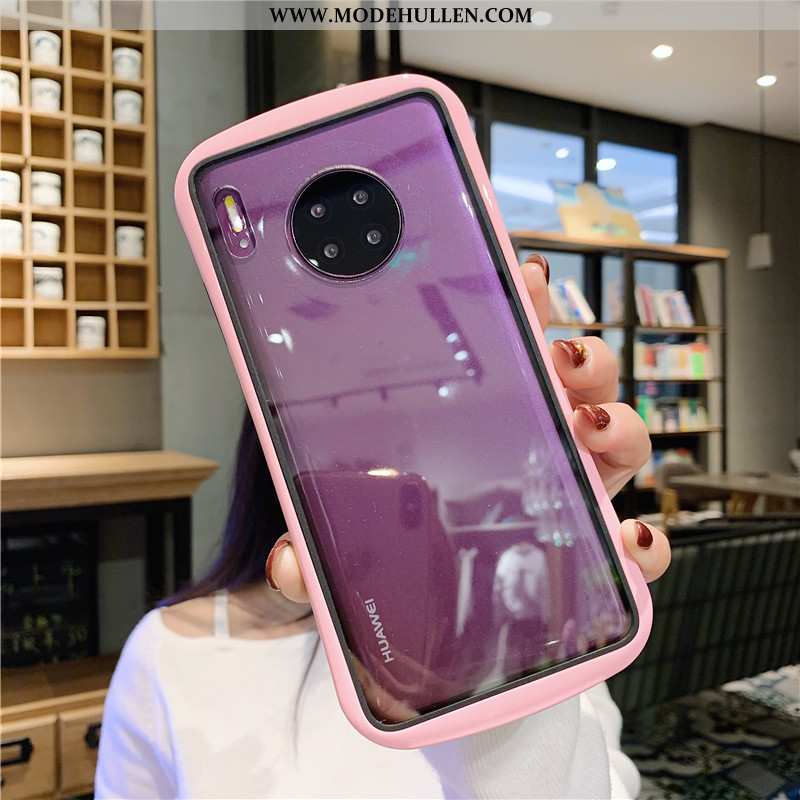 Hülle Huawei Mate 30 Pro Transparent Kreativ Liebhaber Anti-sturz Handy Netto Rot Rosa