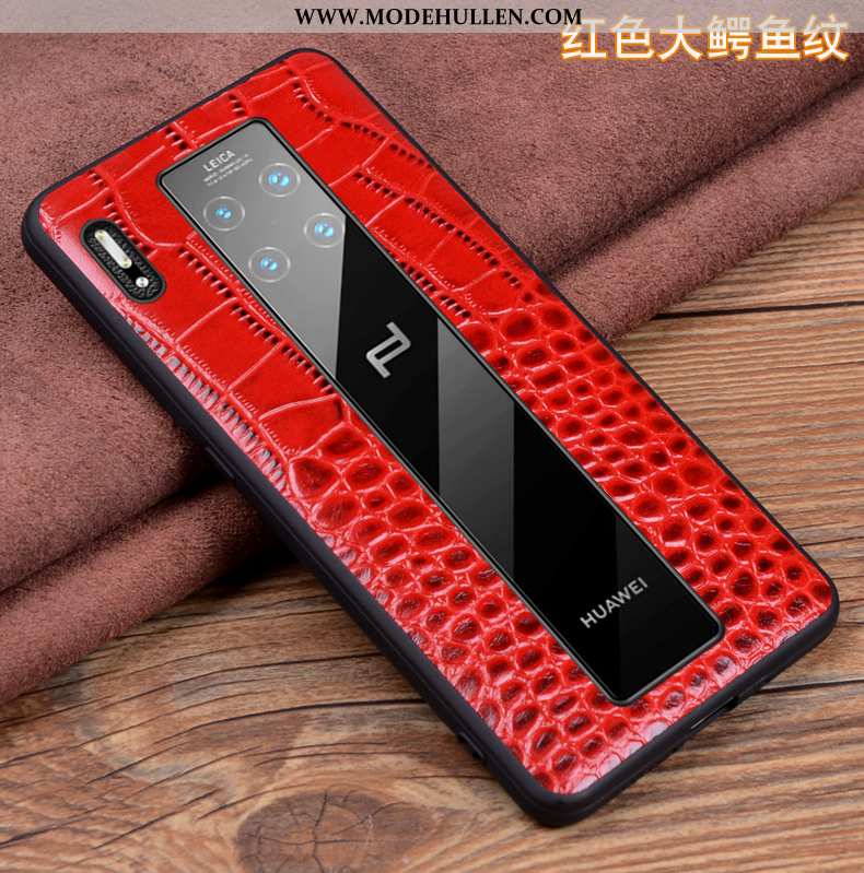 Hülle Huawei Mate 30 Rs Schutz Lederhülle Anti-sturz Grün Case Handy