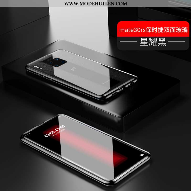 Hülle Huawei Mate 30 Rs Transparent Metall Glas High-end Handy Rot Rote