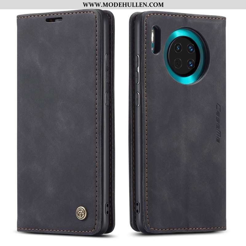 Hülle Huawei Mate 30 Schutz Echt Leder Folio Leder Case High-end Handy Braun