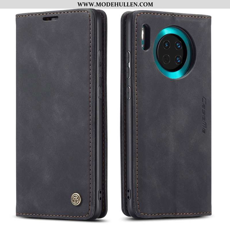 Hülle Huawei Mate 30 Schutz Echt Leder Folio Leder Case High-end Handy Braun