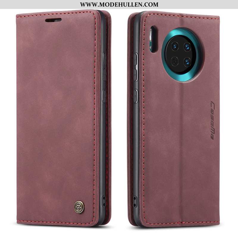 Hülle Huawei Mate 30 Schutz Echt Leder Folio Leder Case High-end Handy Braun