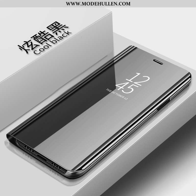 Hülle Huawei Mate 30 Schutz Glas Folio Case Anti-sturz Lederhülle Handy Silber